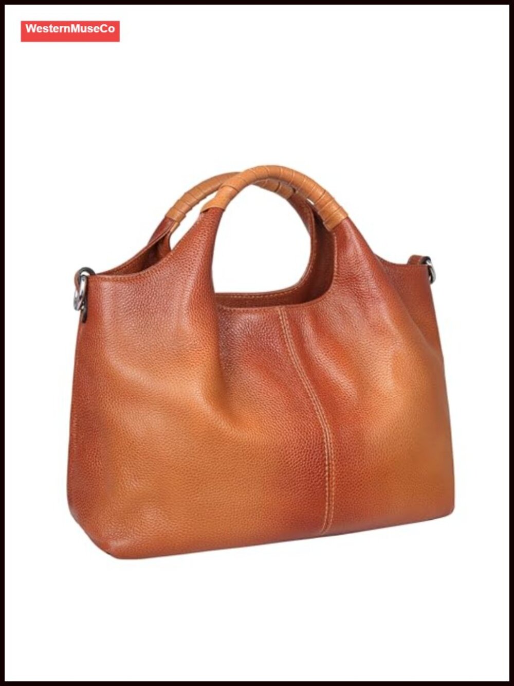 Genuine Leather Satchel Top Handle Crossbody Purse Large Everyday Work Bag